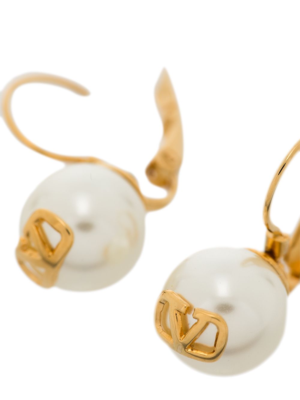 фото Valentino garavani vlogo signature pearl drop earrings