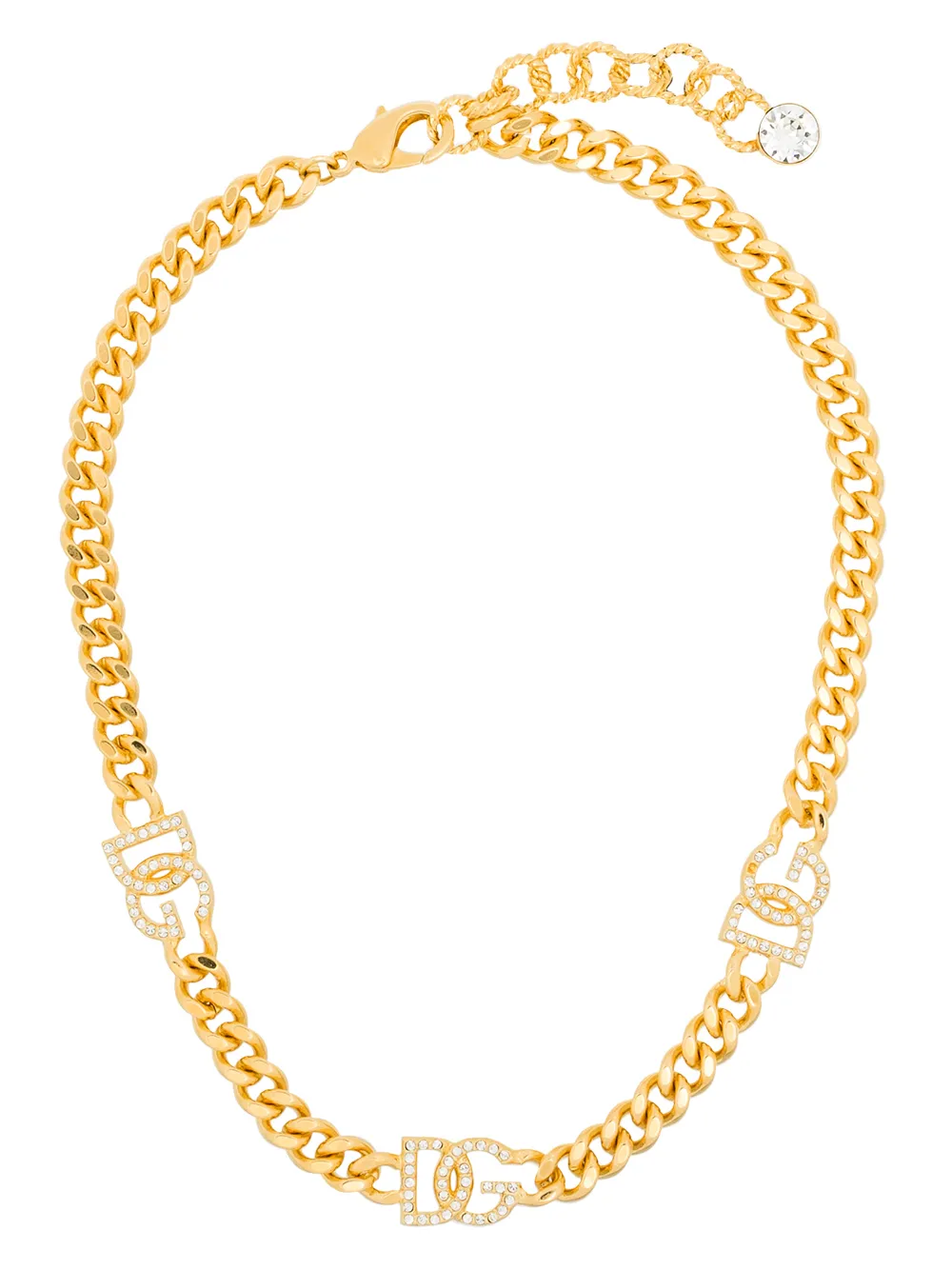 Image 1 of Dolce & Gabbana triple DG logo chain necklace