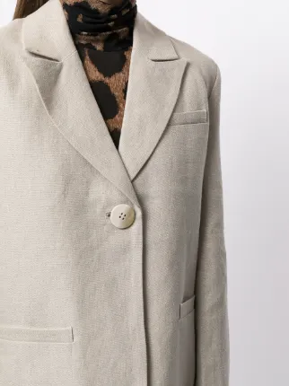 peak-lapel single-breasted blazer展示图