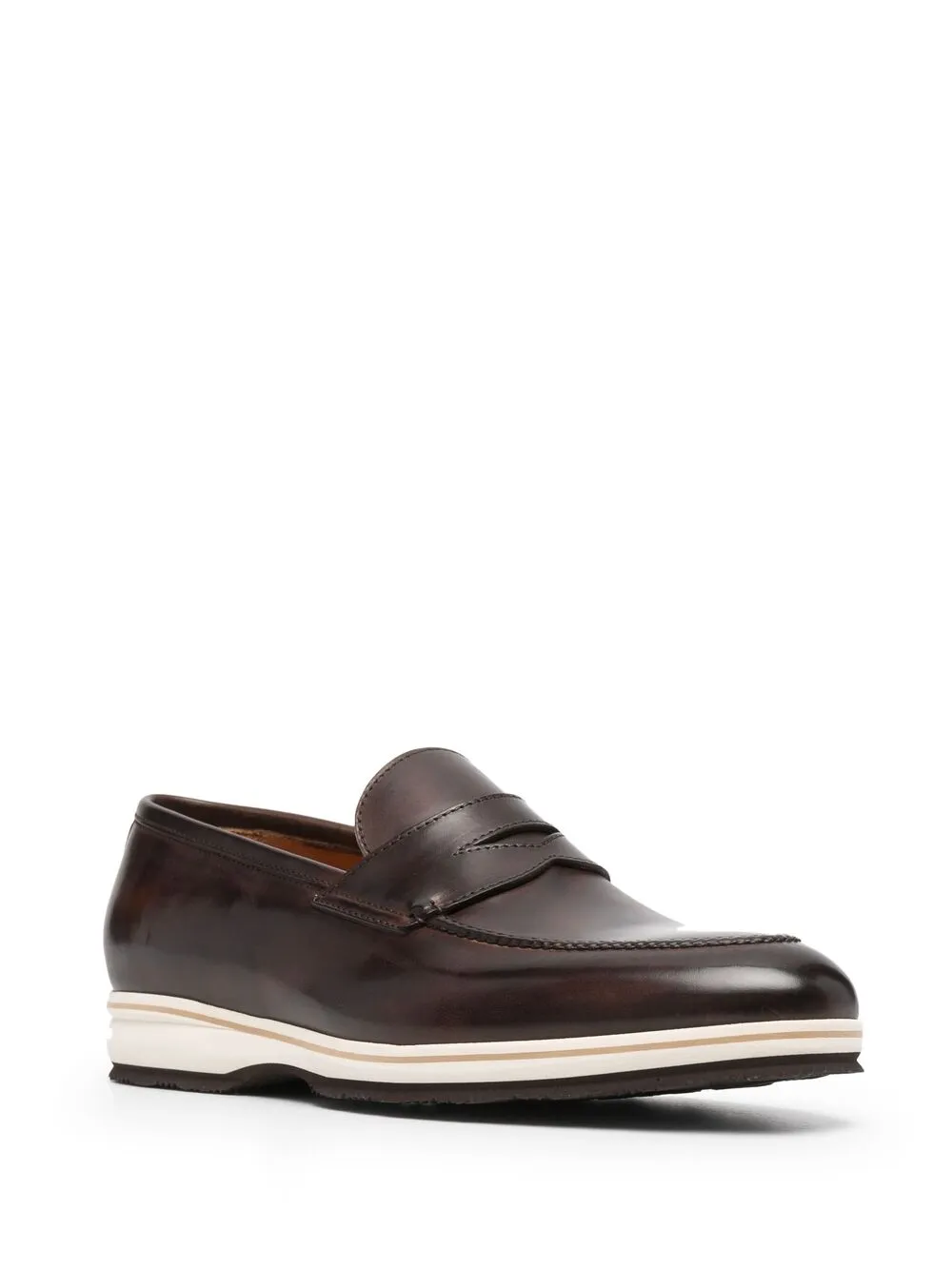 Bontoni Tweekleurige penny loafers - Bruin