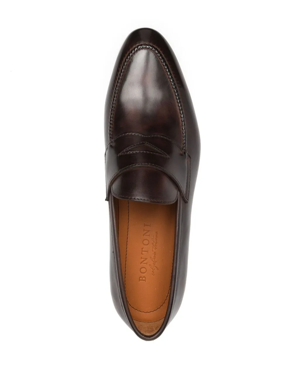 Bontoni Tweekleurige penny loafers Bruin