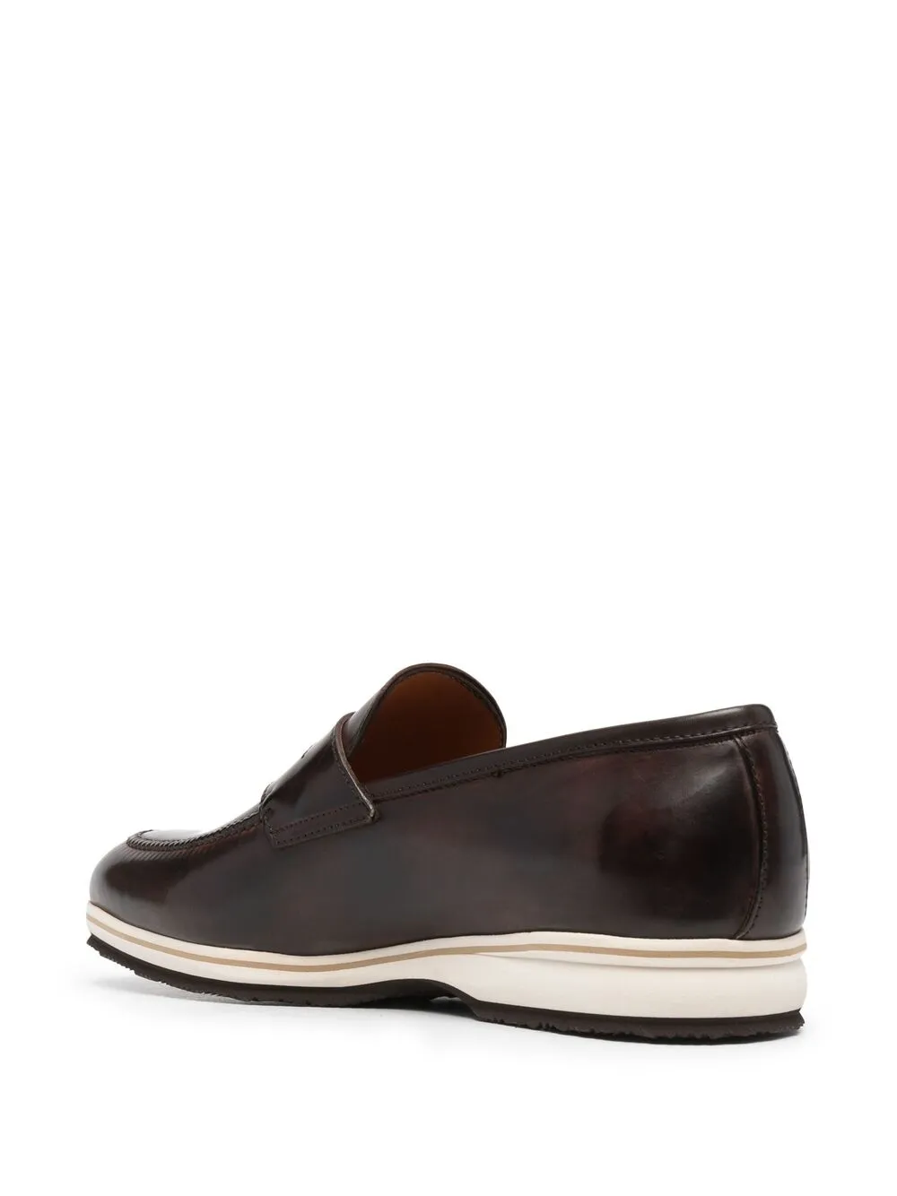 Bontoni Tweekleurige penny loafers Bruin