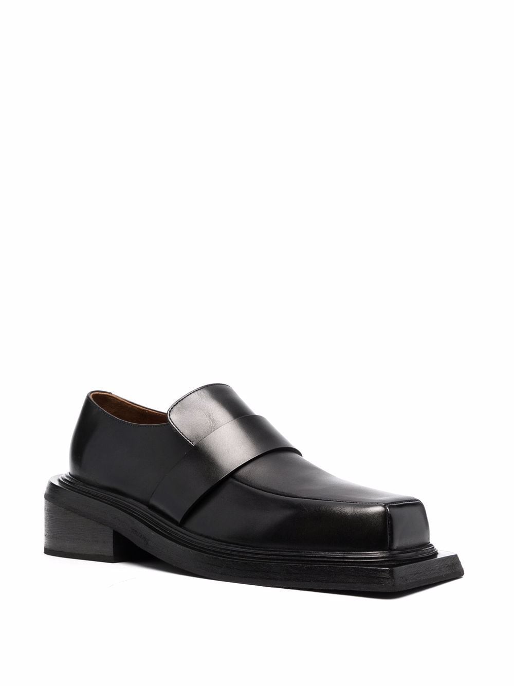 Shop Marsèll Spatoletto Leather Loafers In Schwarz