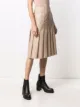 Karl Lagerfeld pleated faux-leather skirt