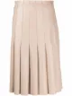 Image 1 of Karl Lagerfeld pleated faux-leather skirt