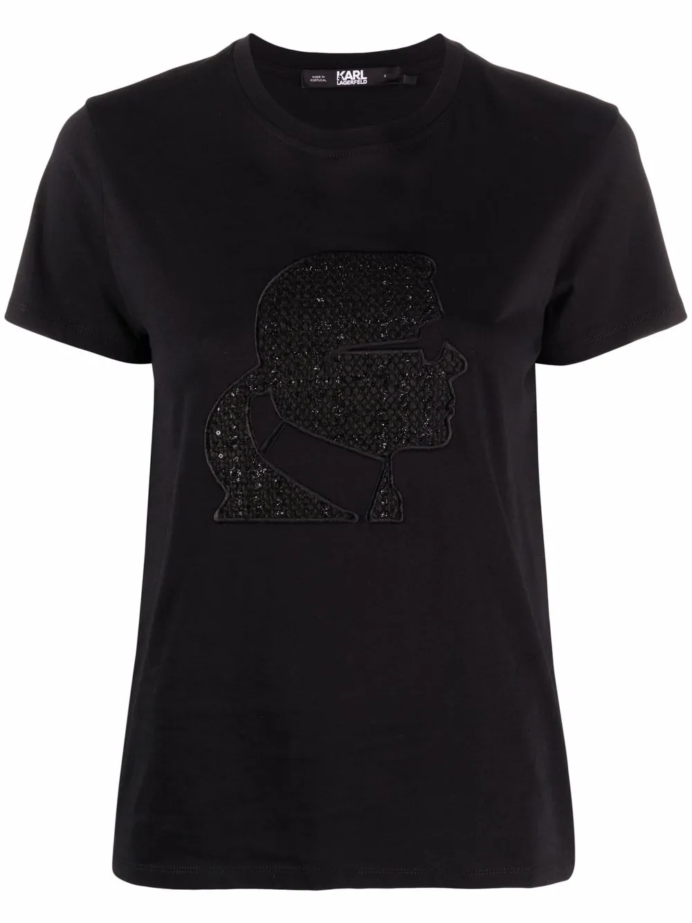 

Karl Lagerfeld playera bordada - Negro