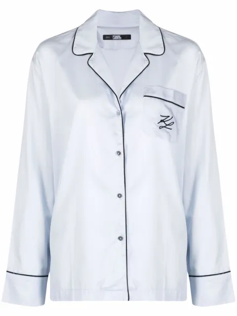 Karl Lagerfeld plain pyjama shirt