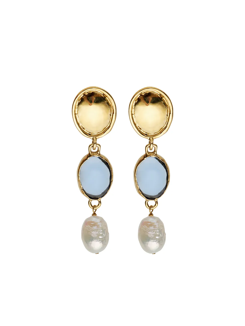 Image 1 of Mondo Mondo Sirena pearl drop earrings
