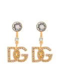 Dolce & Gabbana rhinestone-embellished D&G earrings - Gold