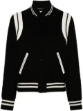 Saint Laurent stand-up collar bomber jacket - Black