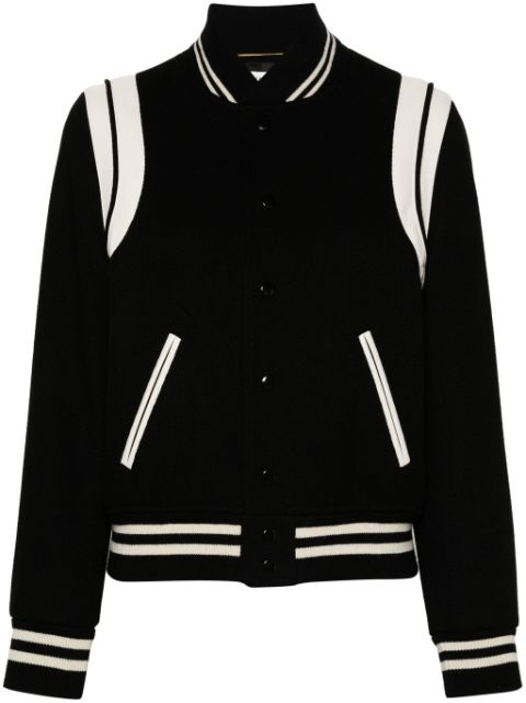 Saint Laurent two-tone varsity jacket