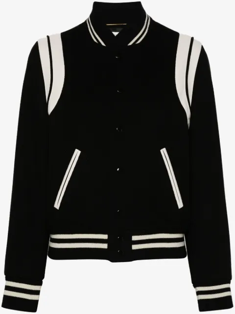 Saint Laurent stand-up collar bomber jacket