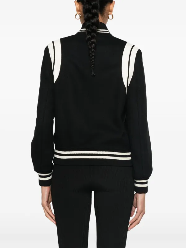 Saint Laurent stand-up Collar Bomber Jacket | Black | FARFETCH