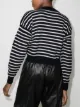 Alexander McQueen crochet-patches horizontal-stripe jumper