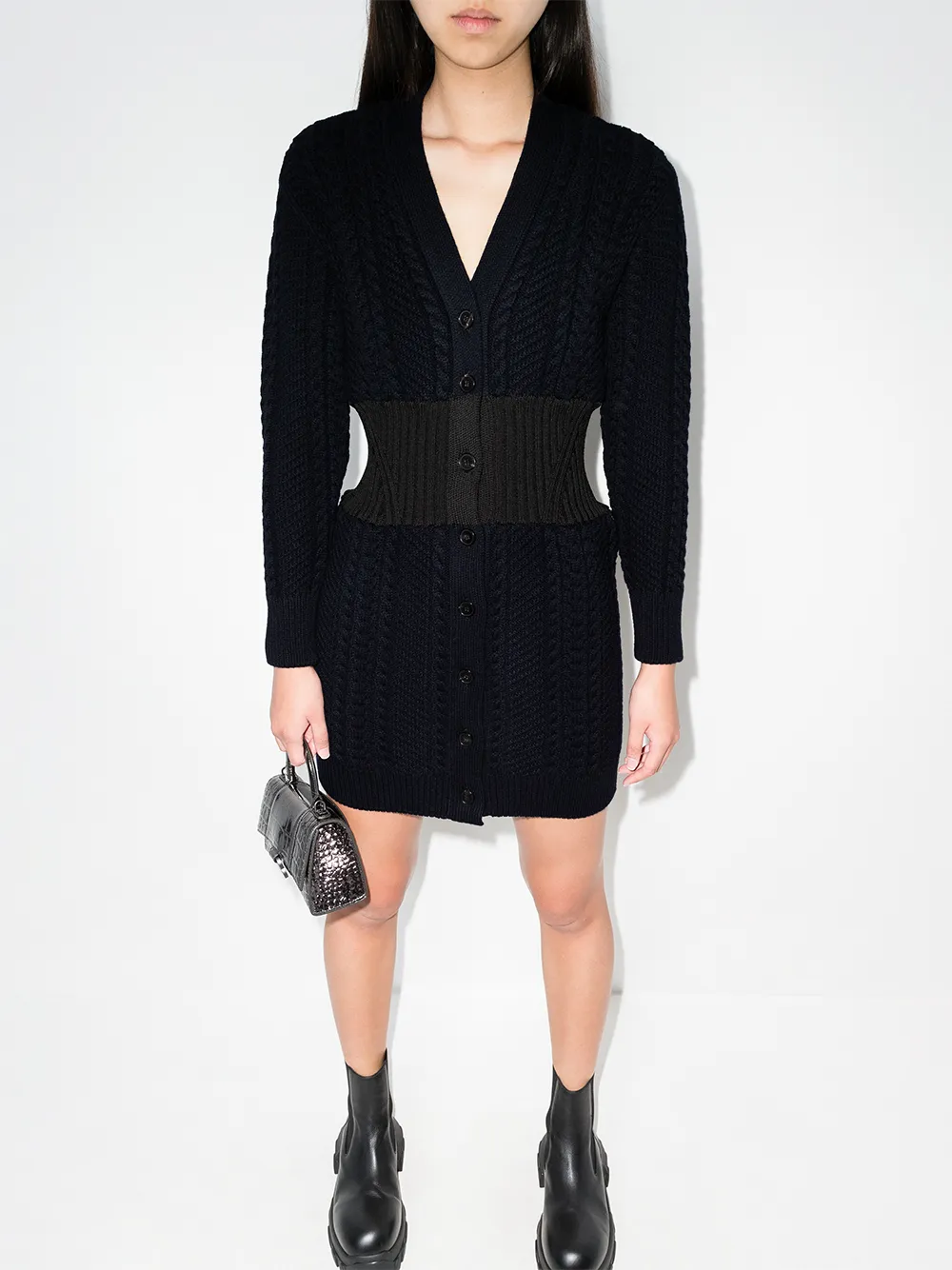 Image 2 of Alexander McQueen cable-knit V-neck cardigan