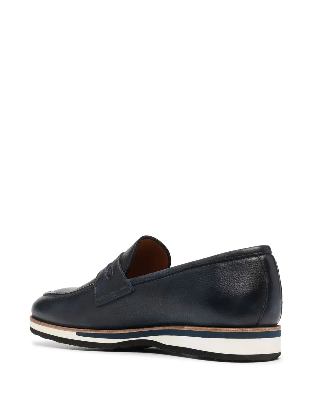 Bontoni Tweekleurige penny loafers Blauw