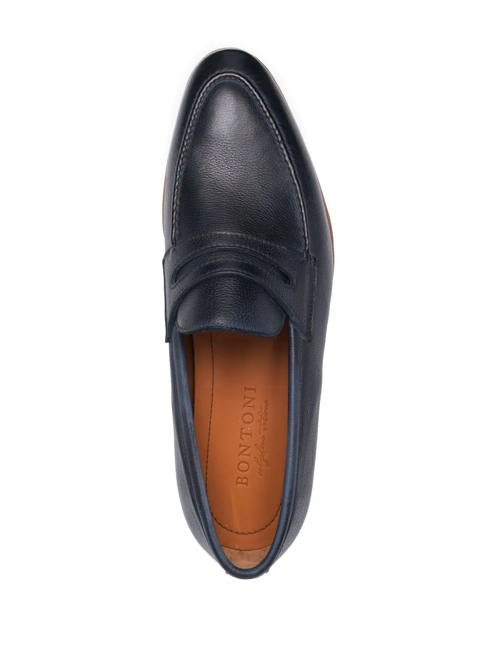 Bontoni Tweekleurige penny loafers Blauw