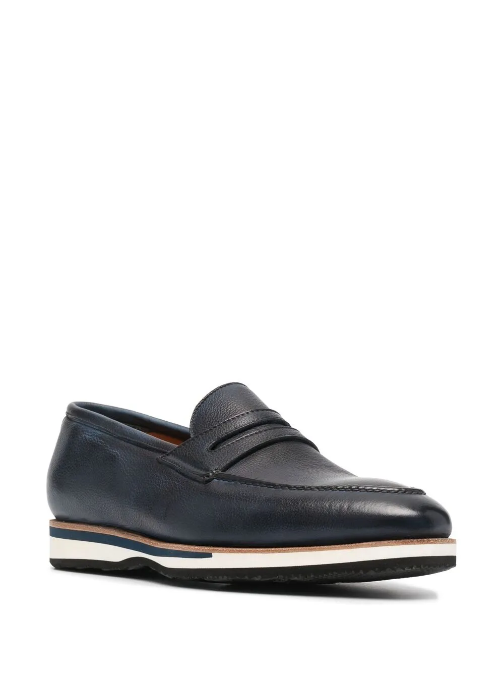 Bontoni Tweekleurige penny loafers - Blauw