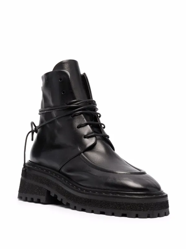 関税送料込Marsell Leather Boots Marsèll Carro ridged-sole Leather Boots | Black | FARFETCH