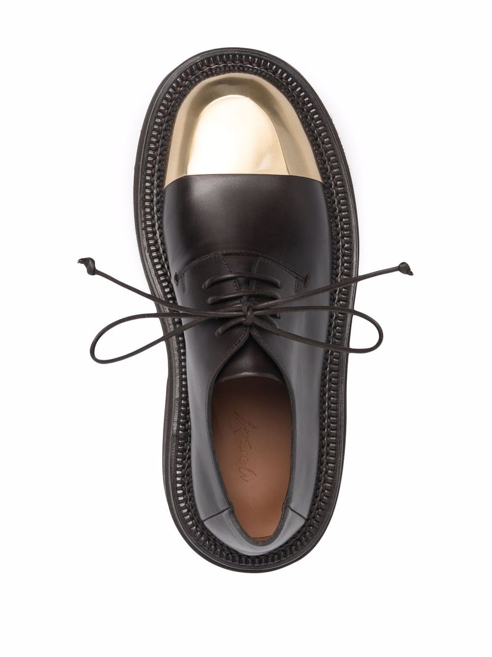 Shop Marsèll Pollicione Leather Brogues In Braun