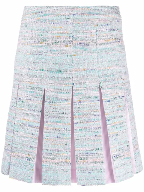 Karl Lagerfeld pleated tweed skirt
