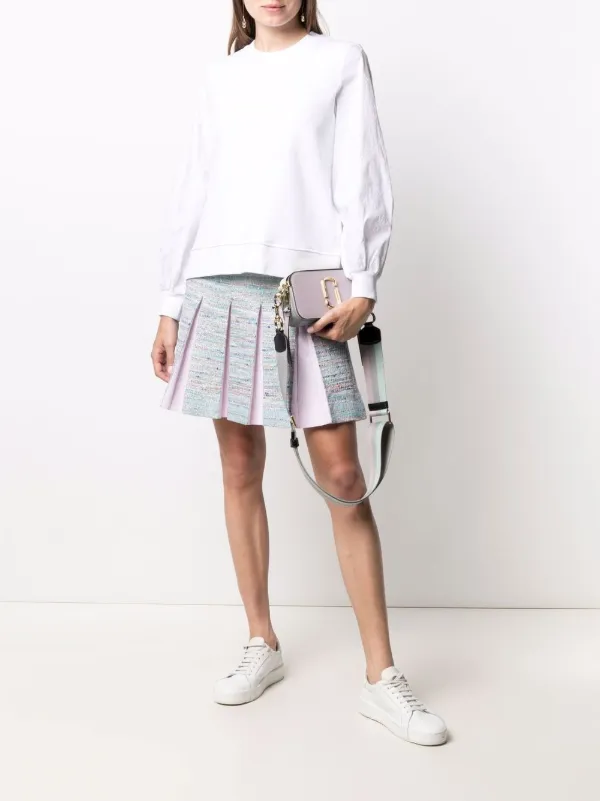 Karl Lagerfeld Pleated Tweed Skirt | Blue | FARFETCH