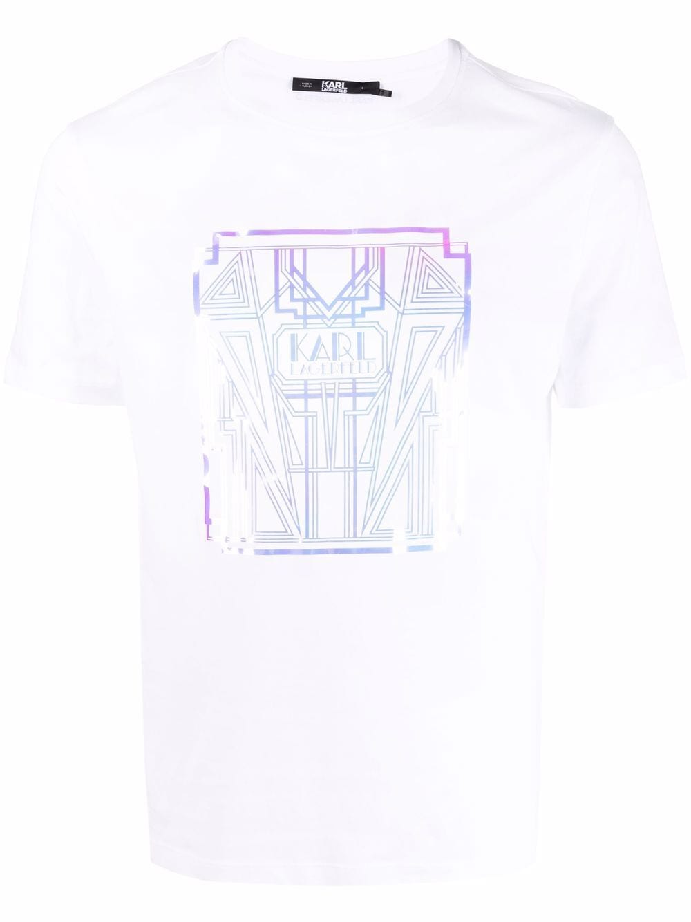 Art Deco logo-print T-shirt