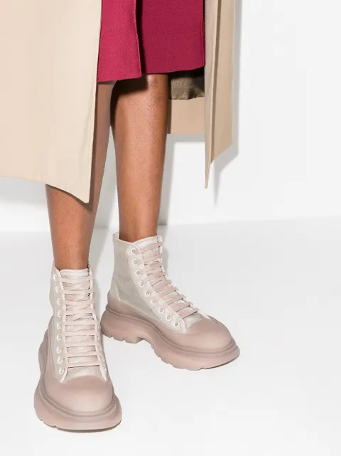 alexander mcqueen tread slick lace up boots
