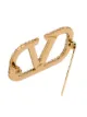 Valentino Garavani crystal-embellished VLogo brooch