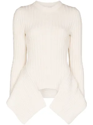 white designer sweater