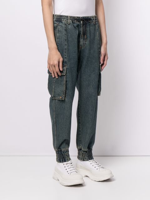 denim track pants