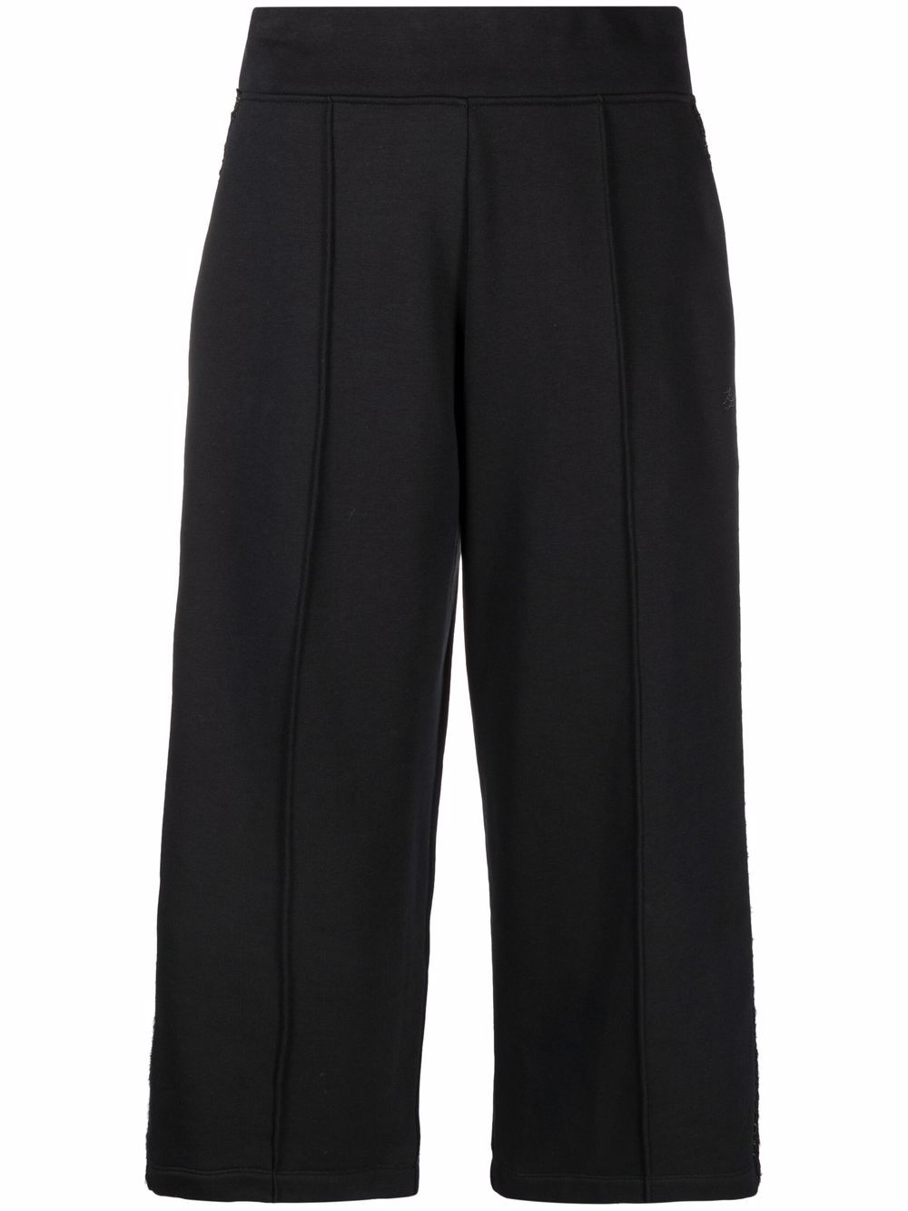 

Karl Lagerfeld pantalones capri con franjas de bouclé - Negro