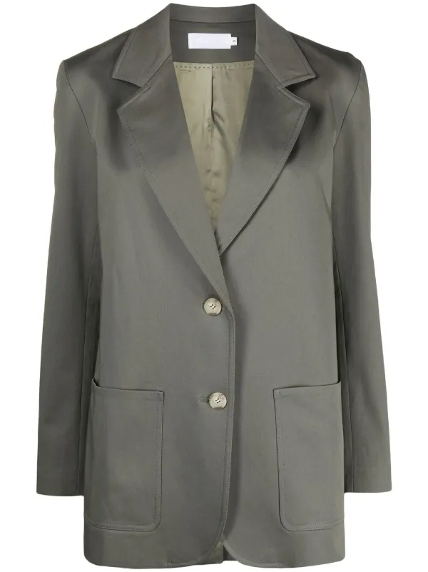 theory green blazer