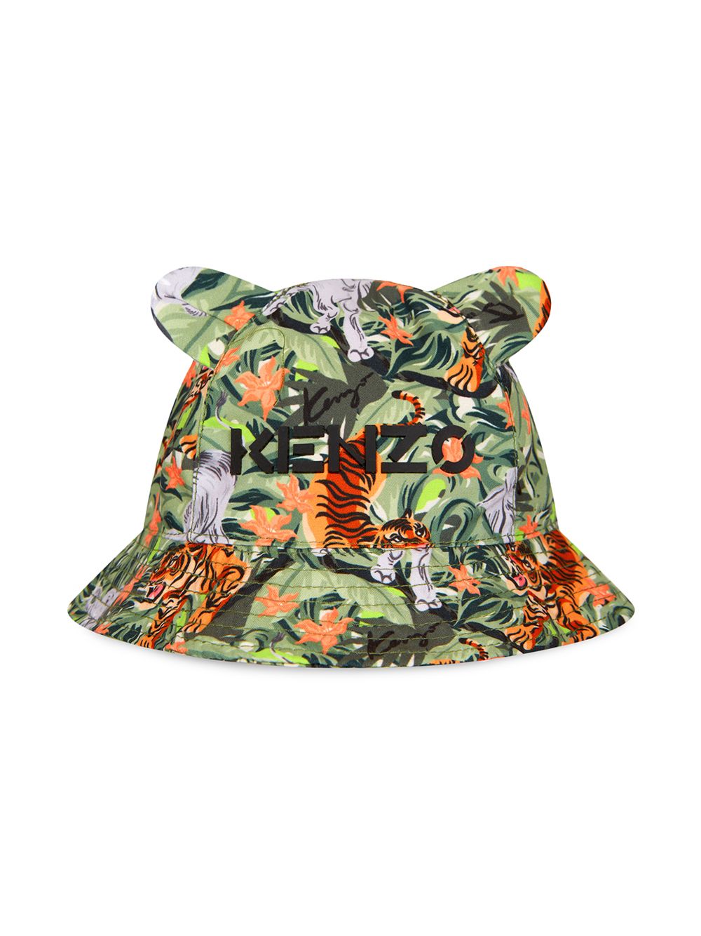 Kenzo Forest Tiger-ear Logo Hat In Green