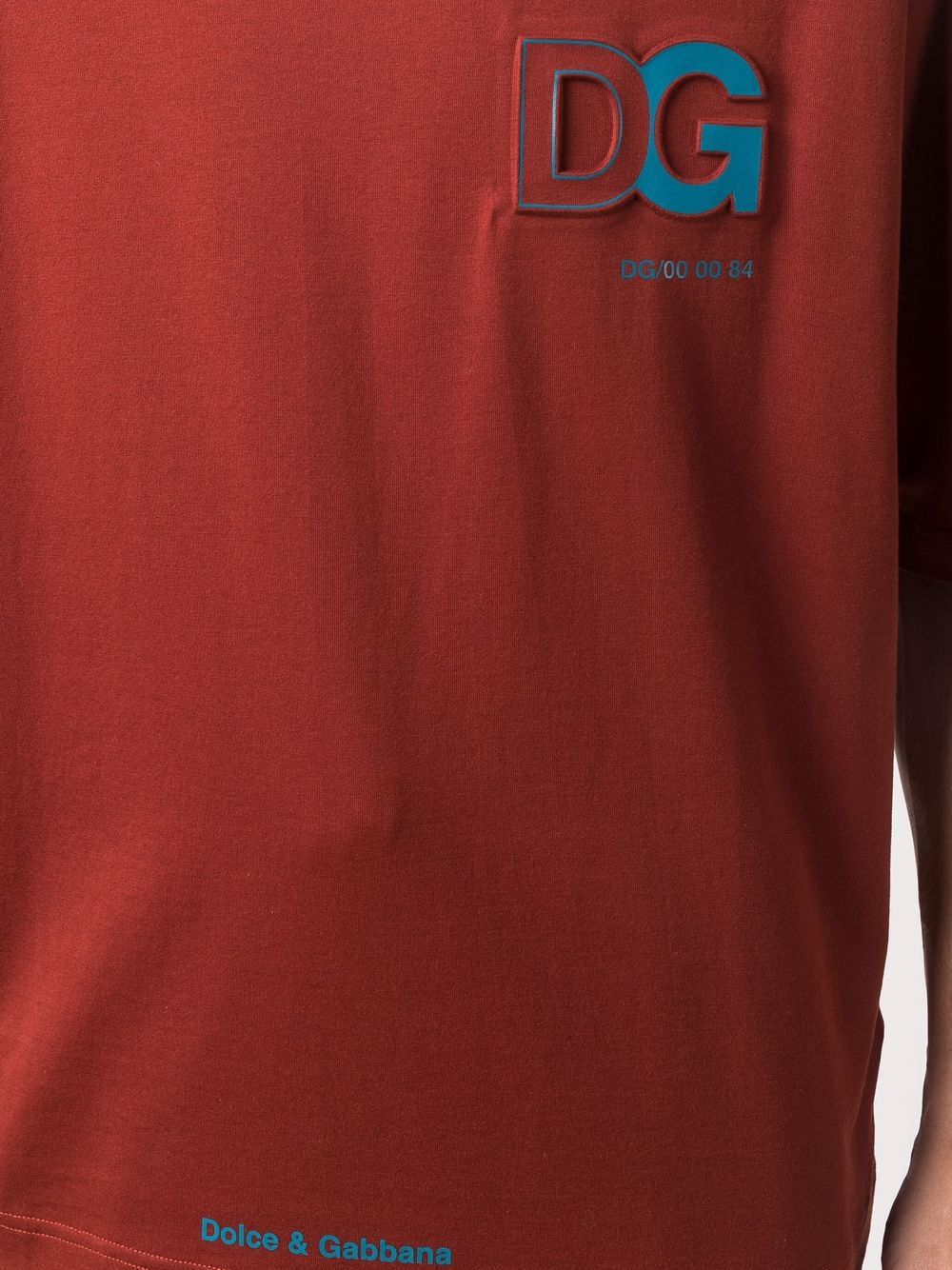 Shop Dolce & Gabbana Logo-embossed T-shirt In Rot
