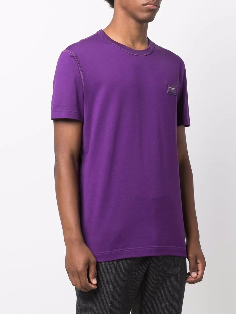 фото Dolce & gabbana футболка с нашивкой-логотипом