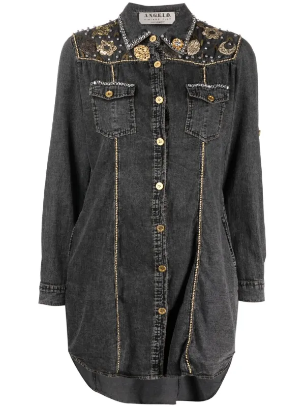 Detailing Denim shirt-dress - Farfetch