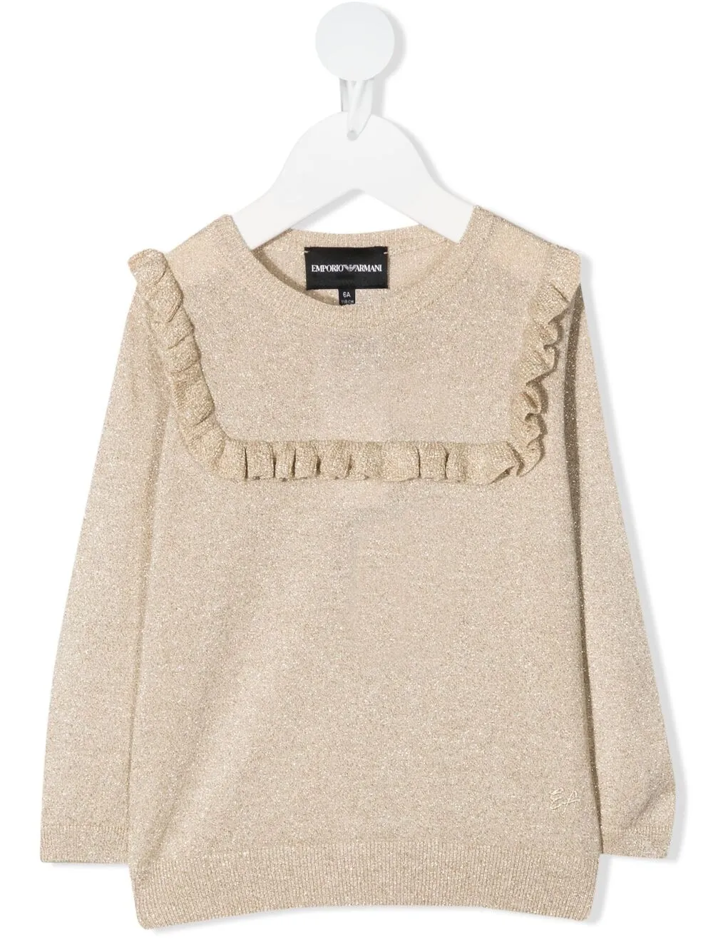 

Emporio Armani Kids suéter con volantes - Dorado
