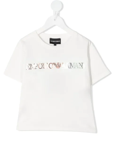 Emporio Armani Kids embroidered logo T-shirt