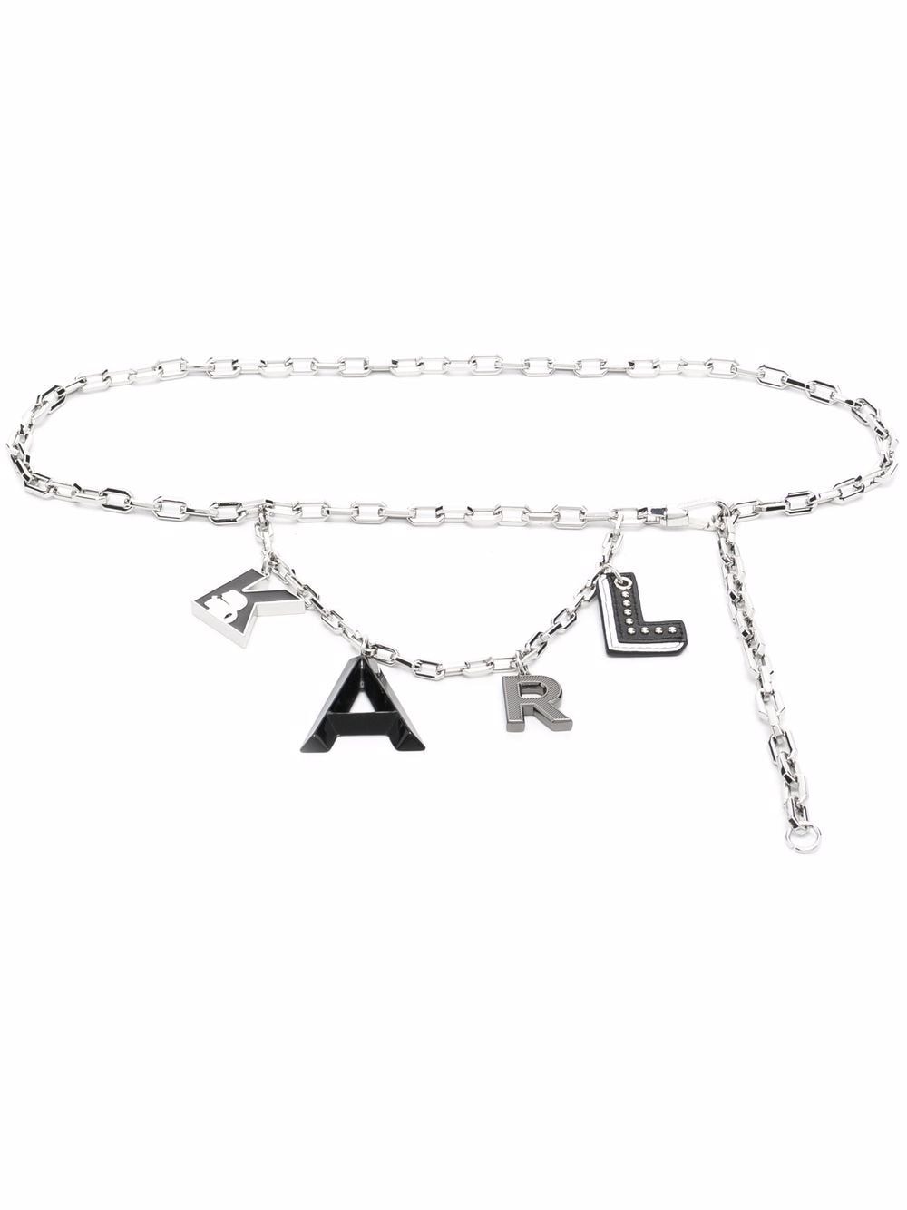 Image 1 of Karl Lagerfeld Karl Letters chain belt