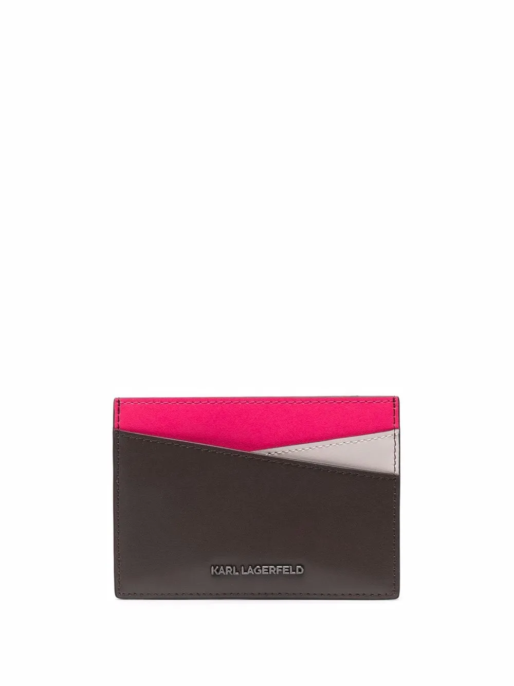

Karl Lagerfeld K/Karl Seven leather cardholder - Brown