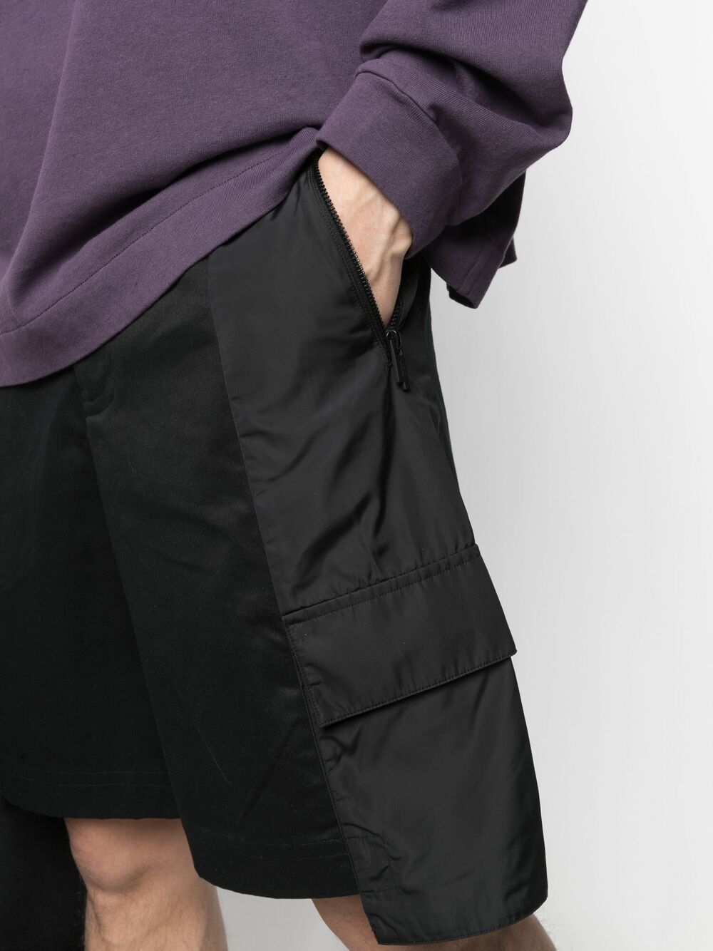 Shop A-cold-wall* Panelled Cargo Shorts In Black