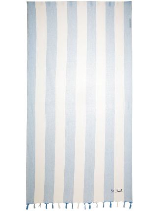 striped fringed beach towel展示图