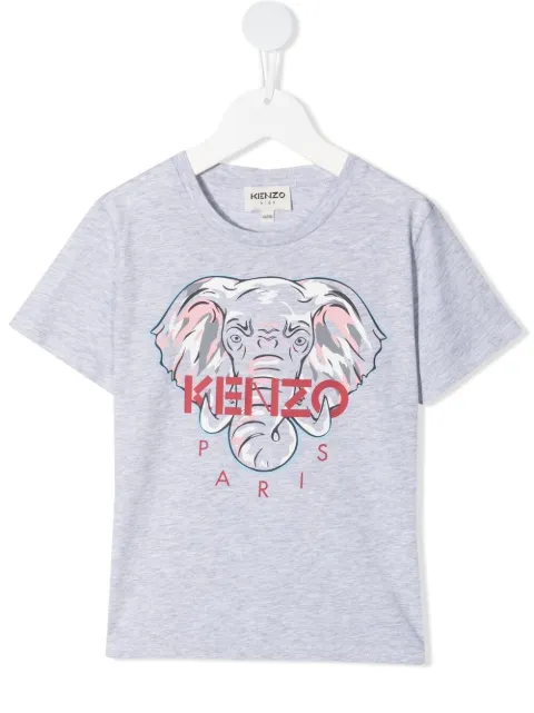 kenzo kids 大象印花t恤