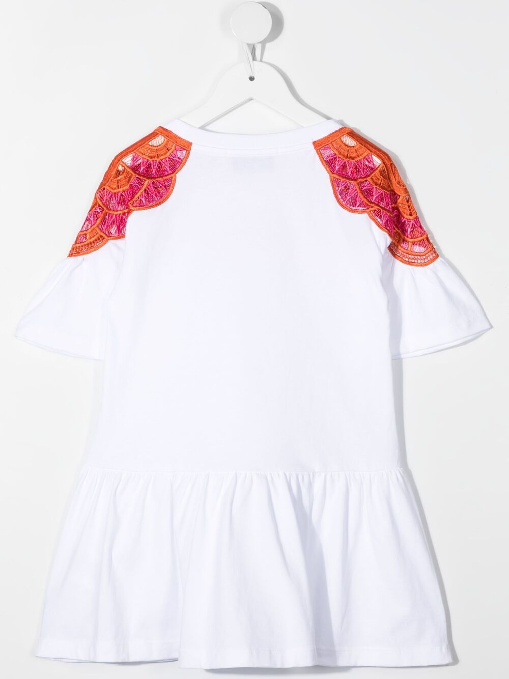 фото Alberta ferretti kids logo embroidered top