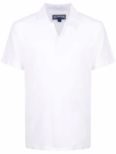 Vilebrequin open-collar linen polo shirt
