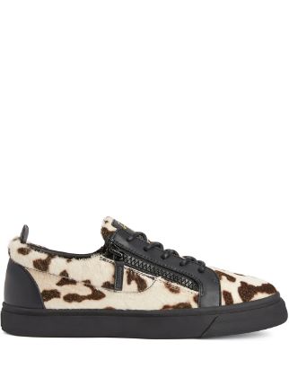 giuseppe zanotti leopard sneakers