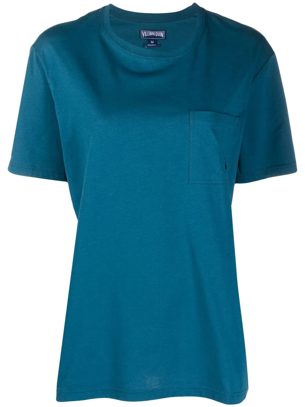 Vilebrequin Logo-embroidered Patch-pocket Cotton T-shirt In Blue