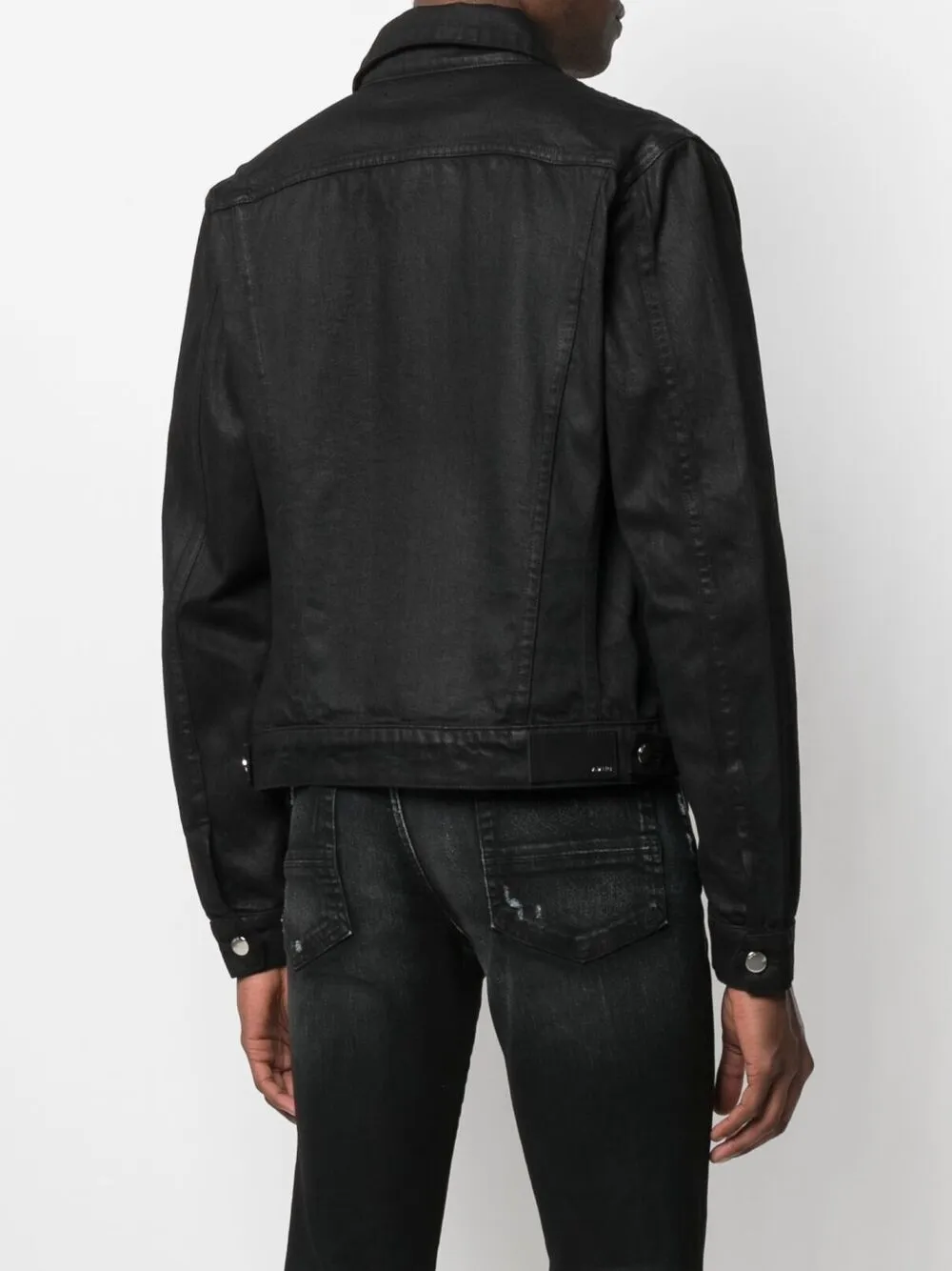 фото Amiri вощеная джинсовая куртка