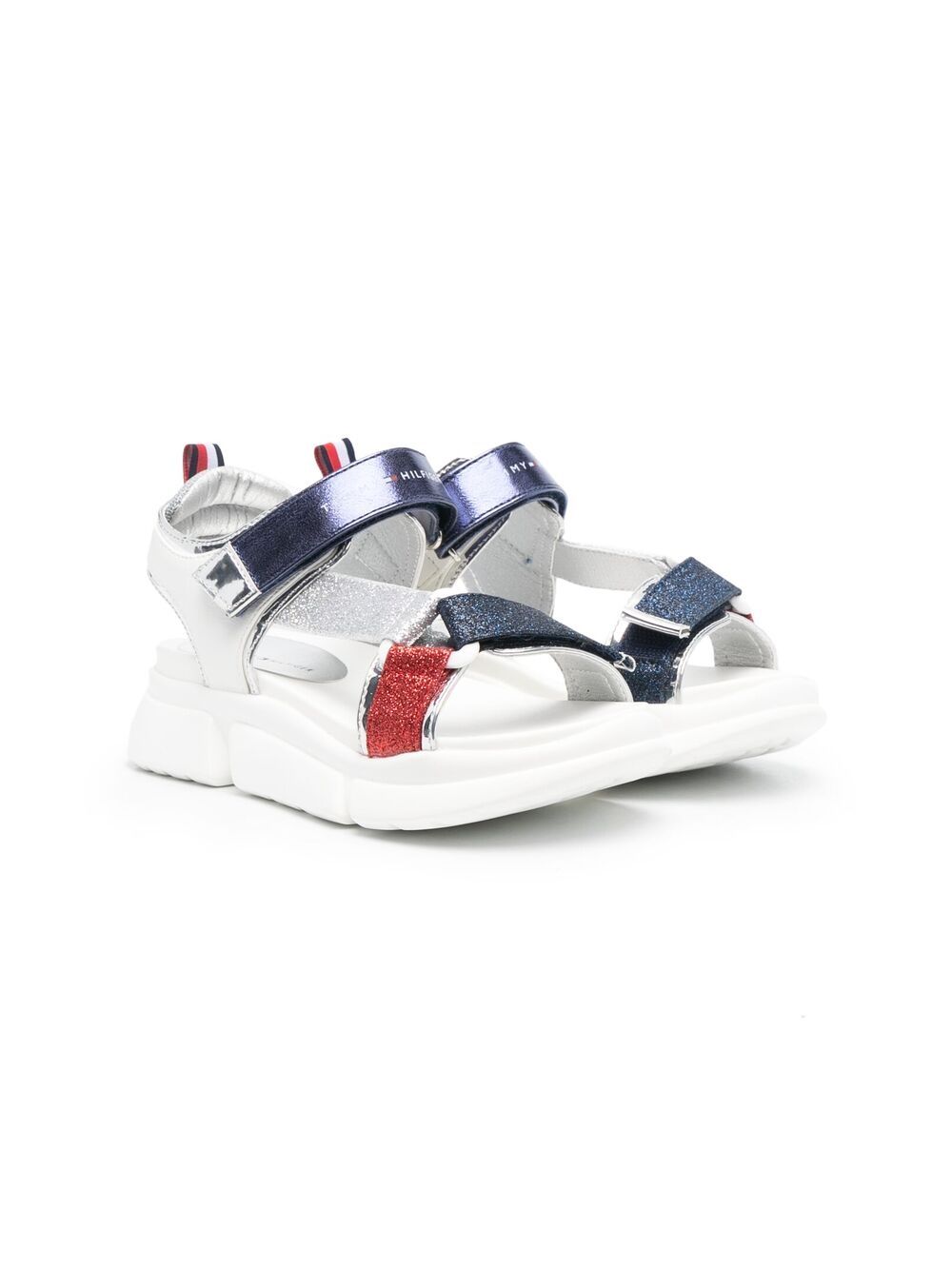 фото Tommy hilfiger junior сандалии на липучках с блестками